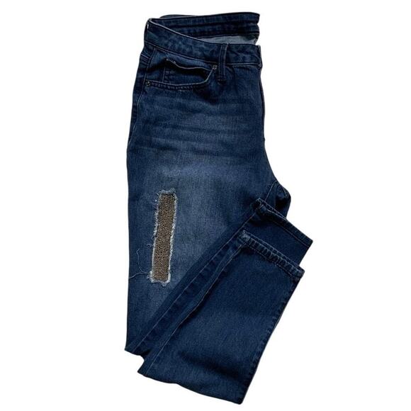 Jennifer Lopez Jeans Women's Size 8 Distressed Whiskers Stretched Denim - Picture 5 of 9